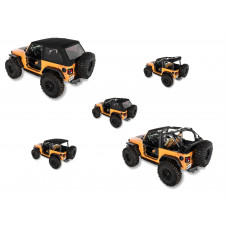 Крыша скошенная косая набор Bestop Trektop Glide - 2018-2024 Jeep Wrangler JL 2-дв. - цвет Черный материал Twill арт. 54930-17