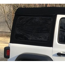 Окно пасс. ст. с пластиковой частью Bestop  арт. 592.86 (586.16) Service Part Passenger Side Window Supertop Ultra Black Twill для крыши 54725-17 для Jeep Wrangler JL 4 дв.