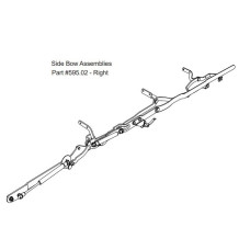 Механизм складывания крыши с амортизатором пасс. ст. Bestop арт. 595.02 Service Part Passenger Side Bow Assembly Trektop Ultra для крыши 54725-17 для Jeep Wrangler JL 4 дв.