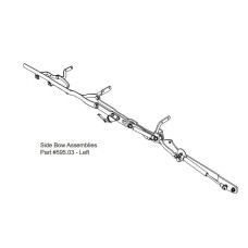 Механизм складывания крыши с амортизатором вод. ст. Bestop арт. 595.03 Service Part - Driver's Side Bow Assembly - JL Trektop Ultra для крыши 54725-17 для Jeep Wrangler JL 4 дв.