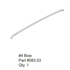 Дуга мягкой крыши Bestop арт. 583.03 Service Part Bow для крыши 54925, 54725, 54724 для Jeep Wrangler JL 4 дв.