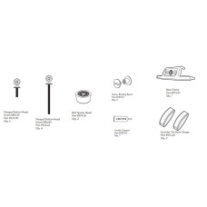 Набор комплектующих санрайдера Bestop арт. 601.92 Service Part - Small Parts Kit - JL Sunrider for Hardtop для Sunrider for Hardtop (52454) Jeep Wrangler JL